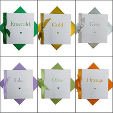 Load image into Gallery viewer, 59th Wedding Anniversary Card - 59 Year Fifty Ninth Greeting Gift Wife Husband Parents Friends - 17 Colours - Ribbon Number