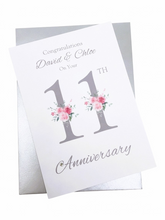 Load image into Gallery viewer, 11th Wedding Anniversary Card - Steel - FN 11