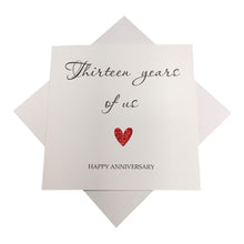 Load image into Gallery viewer, 13th Anniversary Card - Lace 13 Years Greeting Card Personalised - Year Of Us