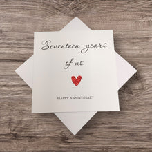 Load image into Gallery viewer, 17th Anniversary Card - Furniture 17 Years Greeting Card Personalised - Year Of Us