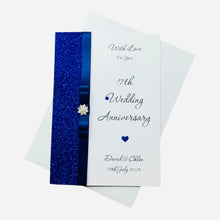 Load image into Gallery viewer, 17th Wedding Anniversary Card - Furniture 17 Year Seventeenth Anniversary - 18 Colour Coice - Luxury Bow