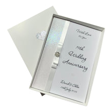 Load image into Gallery viewer, 19th Wedding Anniversary Card - Bronze 19 Year Nineteenth Anniversary - 18 Colour Coice - Luxury Bow