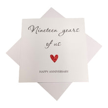 Load image into Gallery viewer, 19th Anniversary Card - Bronze 19 Years Greeting Card Personalised - Year Of Us