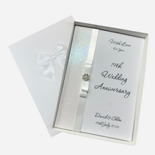 Load image into Gallery viewer, 19th Wedding Anniversary Card - Bronze 19 Year Nineteenth Anniversary - 18 Colour Coice - Luxury Bow