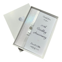 Load image into Gallery viewer, 20th Wedding Anniversary Card - China 20 Year Twentieth Anniversary - 18 Colour Coice - Luxury Bow