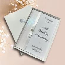 Load image into Gallery viewer, 20th Wedding Anniversary Card - China 20 Year Twentieth Anniversary - 18 Colour Coice - Luxury Bow