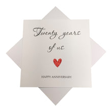 Load image into Gallery viewer, 20th Anniversary Card - China 20 Years Greeting Card Personalised - Year Of Us