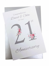 Load image into Gallery viewer, 21st Wedding Anniversary Card - Brass - FN 21