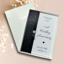 Load image into Gallery viewer, 22nd Wedding Anniversary Card - Copper 22 Year Twenty Second Anniversary - 18 Colour Coice - Luxury Bow