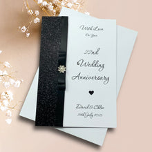 Load image into Gallery viewer, 22nd Wedding Anniversary Card - Copper 22 Year Twenty Second Anniversary - 18 Colour Coice - Luxury Bow