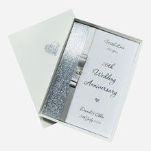 Load image into Gallery viewer, 26th Wedding Anniversary Card - Picture 26 Year Twenty Sixth Anniversary - 18 Colour Coice - Luxury Bow