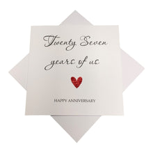 Load image into Gallery viewer, 27th Anniversary Card - Sculpture 27 Years Greeting Card Personalised - Year Of Us