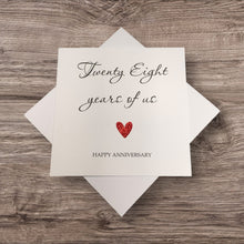 Load image into Gallery viewer, 28th Anniversary Card - Orchid 28 Years Greeting Card Personalised - Year Of Us