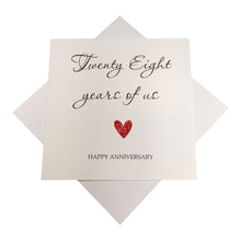 Load image into Gallery viewer, 28th Anniversary Card - Orchid 28 Years Greeting Card Personalised - Year Of Us