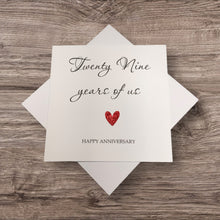 Load image into Gallery viewer, 29th Anniversary Card - Furntiure 29 Years Greeting Card Personalised - Year Of Us