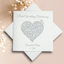 Load image into Gallery viewer, 30th Pearl Wedding Anniversary Personalised Card - 30 Years - Vintage Heart
