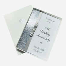 Load image into Gallery viewer, 30th Wedding Anniversary Card - Pearl 30 Year Thirtieth Anniversary - 18 Colour Coice - Luxury Bow