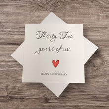 Load image into Gallery viewer, 32nd Anniversary Card - Lapis 32 Years Greeting Card Personalised - Year Of Us
