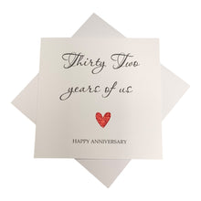 Load image into Gallery viewer, 32nd Anniversary Card - Lapis 32 Years Greeting Card Personalised - Year Of Us