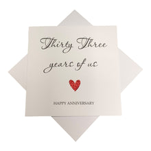 Load image into Gallery viewer, 33rd Anniversary Card - Amethyst 33 Years Greeting Card Personalised - Year Of Us