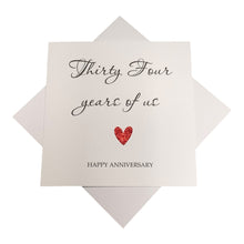 Load image into Gallery viewer, 34th Anniversary Card - Opal 34 Years Greeting Card Personalised - Year Of Us