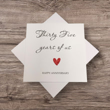 Load image into Gallery viewer, 35th Anniversary Card - Coral 35 Years Greeting Card Personalised - Year Of Us