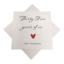Load image into Gallery viewer, 35th Anniversary Card - Coral 35 Years Greeting Card Personalised - Year Of Us