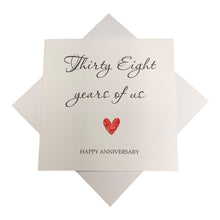 Load image into Gallery viewer, 38th Anniversary Card - Tourmaline 38 Years Greeting Card Personalised - Year Of Us