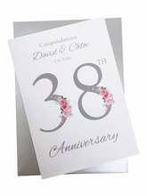 Load image into Gallery viewer, 38th Wedding Anniversary Card - Tourmaline - FN 38