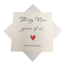 Load image into Gallery viewer, 39th Anniversary Card - Lace 39 Years Greeting Card Personalised - Year Of Us