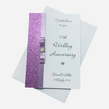 Load image into Gallery viewer, 41st Wedding Anniversary Card - Office Decor 41 Year Forty First Anniversary - 18 Colour Coice - Luxury Bow