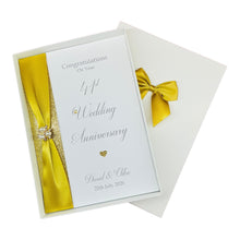 Load image into Gallery viewer, 41st Wedding Anniversary Card - Office Decor 41 Year Forty First Anniversary Luxury Greeting Card Personalised
