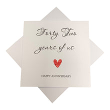 Load image into Gallery viewer, 42nd Anniversary Card - 42 Years Greeting Card Personalised - Year Of Us