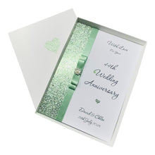 Load image into Gallery viewer, 44th Wedding Anniversary Card - Electronics 44 Year Forty Fourth Anniversary - 18 Colour Coice - Luxury Bow