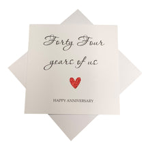 Load image into Gallery viewer, 44th Anniversary Card - 44 Years Greeting Card Personalised - Year Of Us