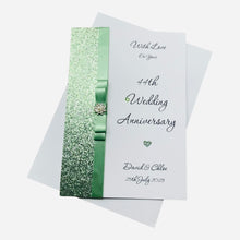 Load image into Gallery viewer, 44th Wedding Anniversary Card - Electronics 44 Year Forty Fourth Anniversary - 18 Colour Coice - Luxury Bow