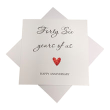 Load image into Gallery viewer, 46th Anniversary Card - 46 Years Greeting Card Personalised - Year Of Us