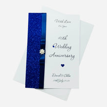 Load image into Gallery viewer, 46th Wedding Anniversary Card - Games 46 Year Forty Sixth Anniversary - 18 Colour Coice - Luxury Bow
