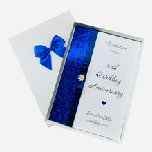 Load image into Gallery viewer, 46th Wedding Anniversary Card - Games 46 Year Forty Sixth Anniversary - 18 Colour Coice - Luxury Bow