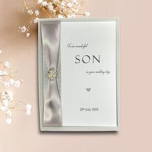 Load image into Gallery viewer, Wedding Day Card - Personalised Luxury Greeting Card For Son - WR 39