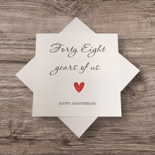 Load image into Gallery viewer, 48th Anniversary Card - 48 Years Greeting Card Personalised - Year Of Us