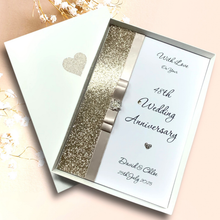 Load image into Gallery viewer, 48th Wedding Anniversary Card - Home Improvement 48 Year Forty Eighth Anniversary - 18 Colour Coice - Luxury Bow