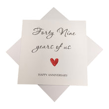 Load image into Gallery viewer, 49th Anniversary Card - 49 Years Greeting Card Personalised - Year Of Us