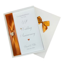 Load image into Gallery viewer, 49th Wedding Anniversary Card - Copper 49 Year Forty Ninth Anniversary Luxury Greeting Personalised