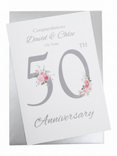 Load image into Gallery viewer, 50th Wedding Anniversary Card - Golden - FN 50