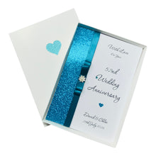 Load image into Gallery viewer, 52nd Wedding Anniversary Card - Bath Spa 52 Year Fifty Second Anniversary - 18 Colour Coice - Luxury Bow