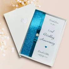 Load image into Gallery viewer, 52nd Wedding Anniversary Card - Bath Spa 52 Year Fifty Second Anniversary - 18 Colour Coice - Luxury Bow