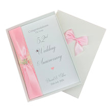 Load image into Gallery viewer, 52nd Wedding Anniversary Card - Bath Spa 52 Year Fifty Second Anniversary Luxury Greeting Personalised
