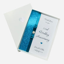 Load image into Gallery viewer, 52nd Wedding Anniversary Card - Bath Spa 52 Year Fifty Second Anniversary - 18 Colour Coice - Luxury Bow