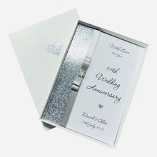 Load image into Gallery viewer, 59th Wedding Anniversary Card - Charity 59 Year Fifty Ninth Anniversary - 18 Colour Coice - Luxury Bow